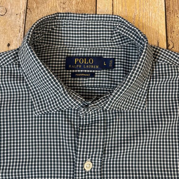 Polo Ralph Lauren Mens Button Shirt Performance Nylon Large Long Sleeve - Picture 4 of 8